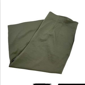 Leith Wide Leg Side Zip Cropped Dress Pants